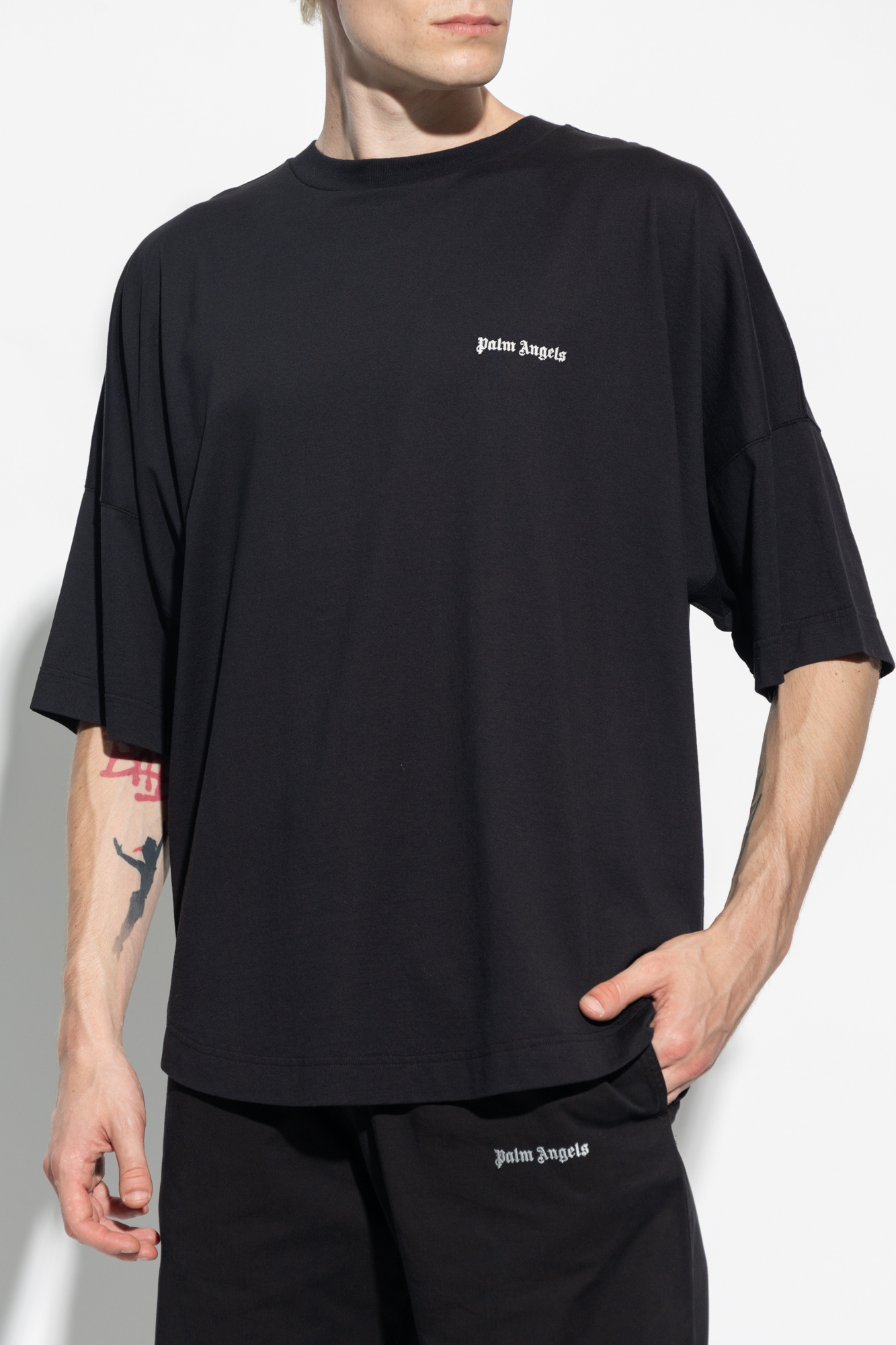 最終値下げ】Palm Angels ブラック クロップドTシャツ